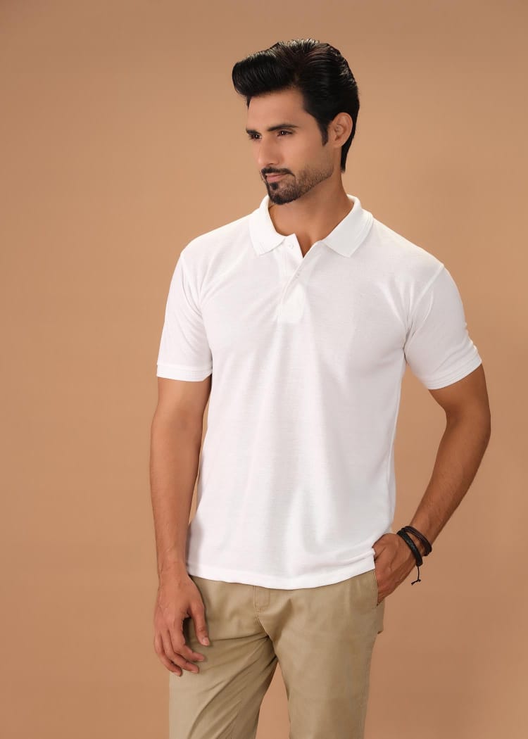 Slim fit White Polo Shirt
