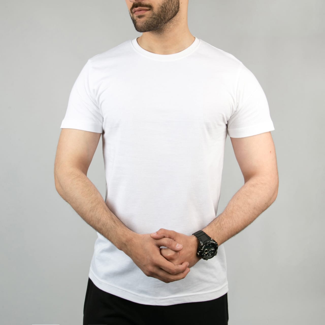 White Plain Crew Neck T-shirt