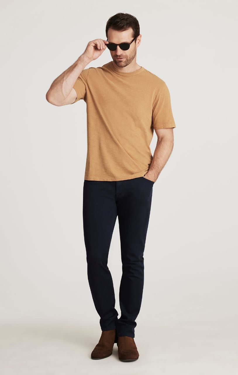 Beige Plain Crew Neck T-shirt